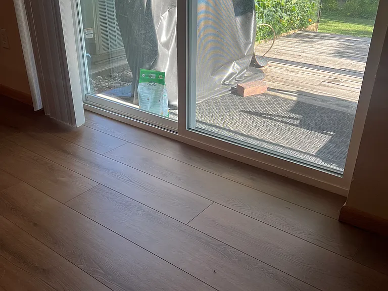 Basement sliding door to patio