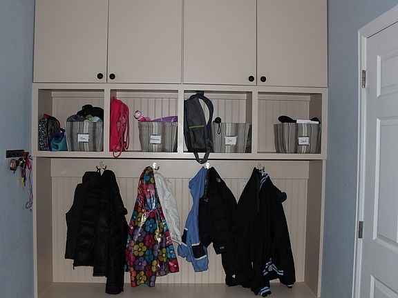 mudroom in laundry room