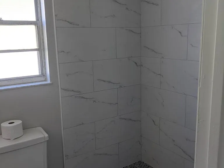 Renovated main shower