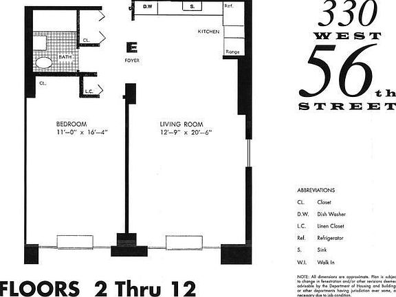 2nd image of 330 W 56th St APT 12J