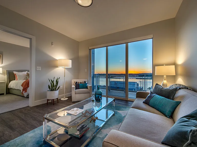 Living Room with Sunset View