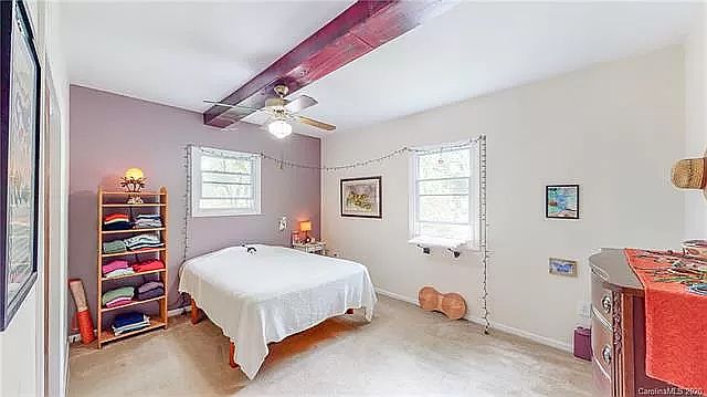 Bedroom - furnished. I feel like this picture makes it look a bit bigger than it actually is. Both bedrooms have a small closet.