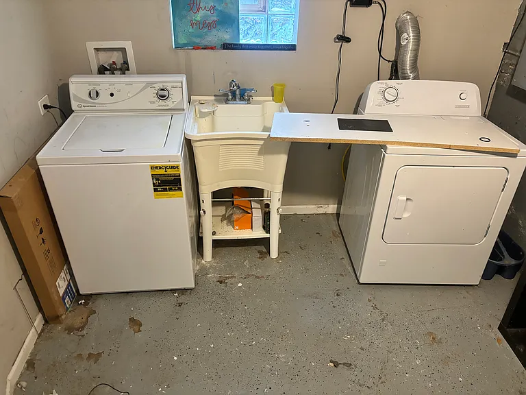 Clean Laundry space inside building