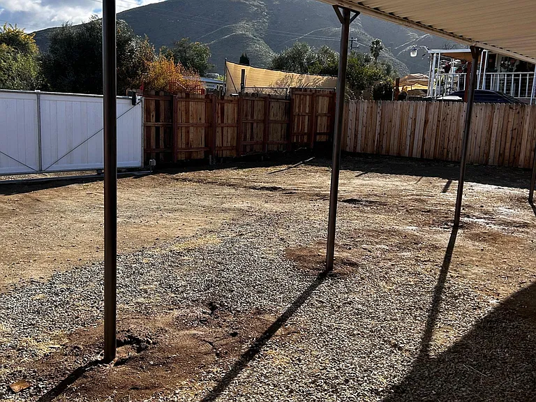 front of back yard