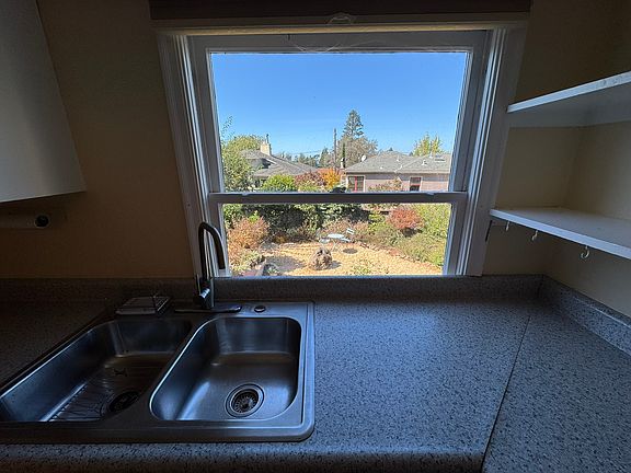 View from kitchen sink overlooking the garden