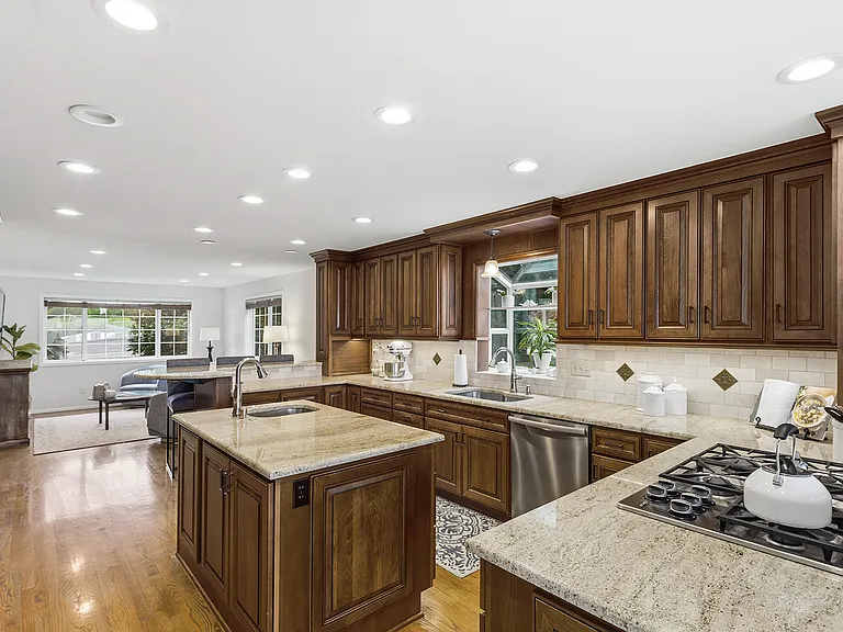 Kitchen and Family Room from Dining Room