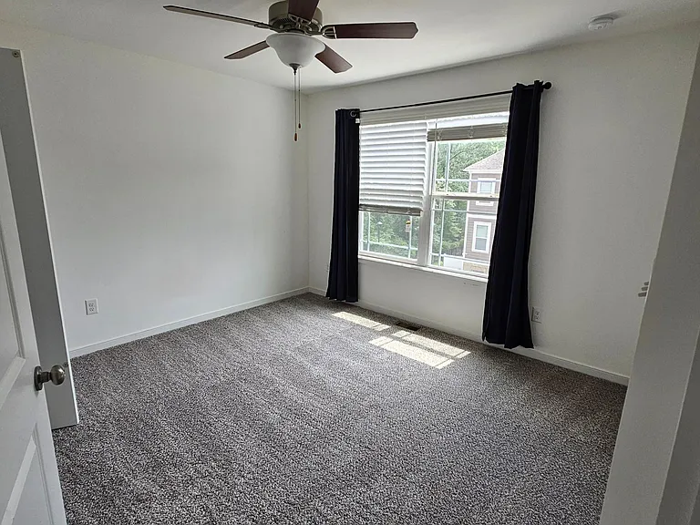 Bed room 2, with ceiling fan & lights, new carpet