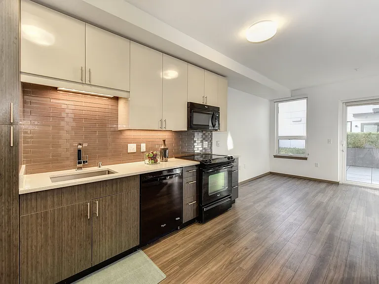 Open Kitchen with View of Living Room