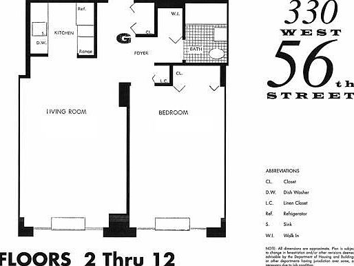 1st image of 330 W 56th St APT 6G