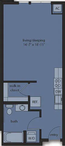 Floor plan Studio A3