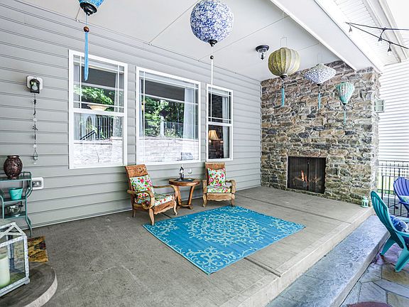 Outdoor fireplace!