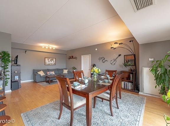 Open living room/ dining area