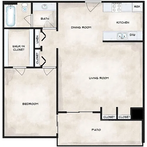 Floor plan 1X1
