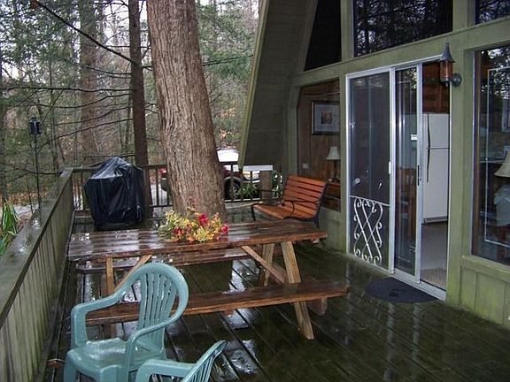 Deck built around large Tree