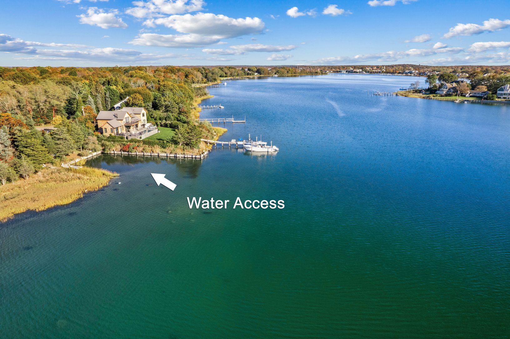 Aerial showing water access