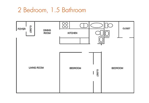 Floor plan 2 Bedroom