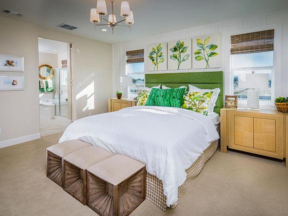 The Patina Master Bedroom at Cerrato in Hollister by Century Communities