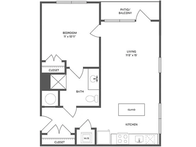 Floor plan A12 - One Bedroom