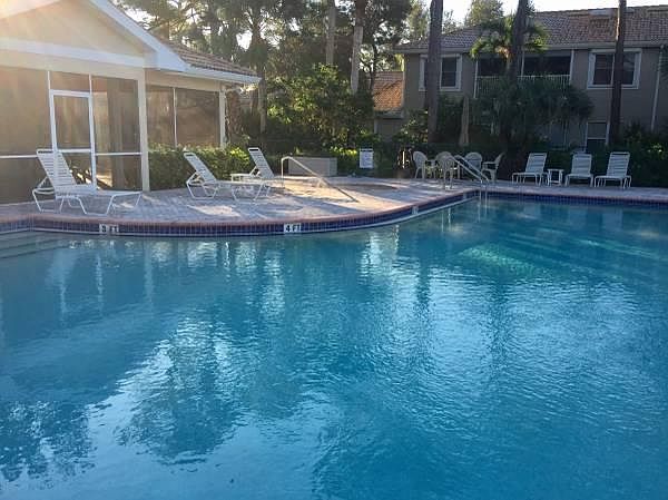 There are 2 pools with spas. They are crystal clear with plenty of seating to lounge or enjoy a card game or cocktails!