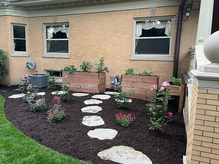 Rose and Vegetable Garden facing South