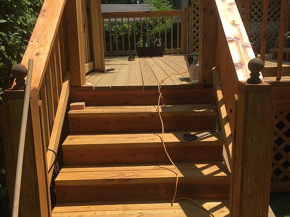 Staircase off deck