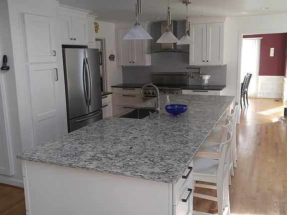 Kitchen with 11.5' island (as viewed from family room)