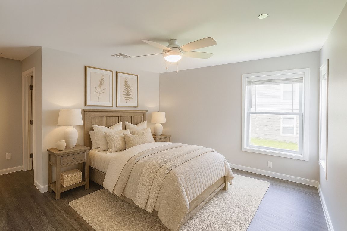 Main bedrooms with walk-in closets. Energy-efficient windows with premium blinds.