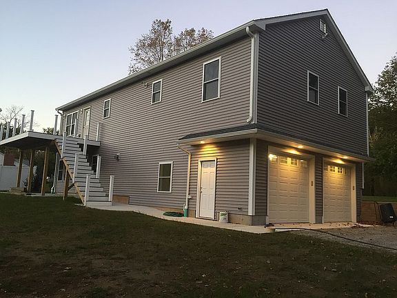 Garage and rear view 