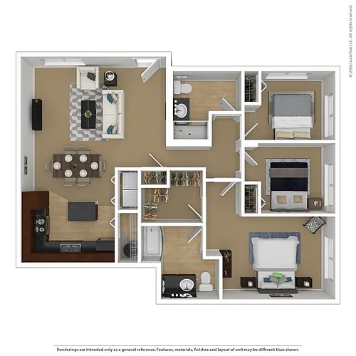 Floor plan 3 Bed 1.75 Bath C5