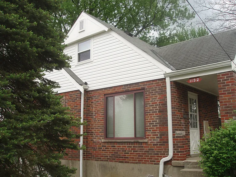 front of house, porch side