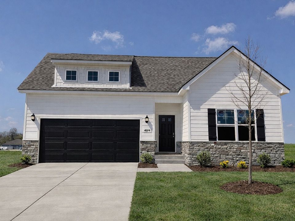 Digitally Enhanced Image of the future finished home. Home will have a Black Garage door