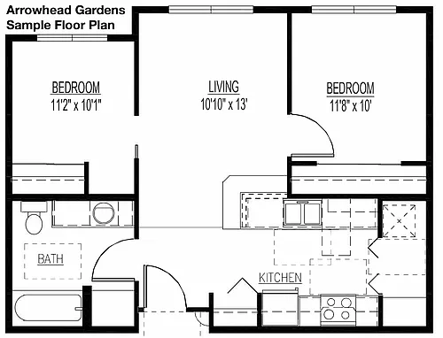Floor plan Two Bedroom