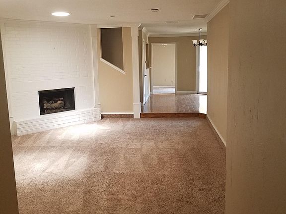 living room with fireplace