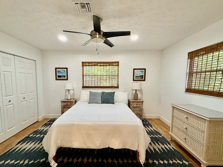 Main Queen bedroom and closet.
