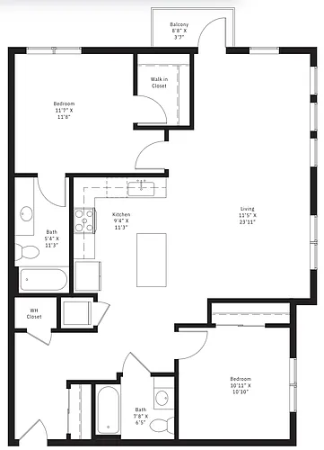 Floor plan 2X2