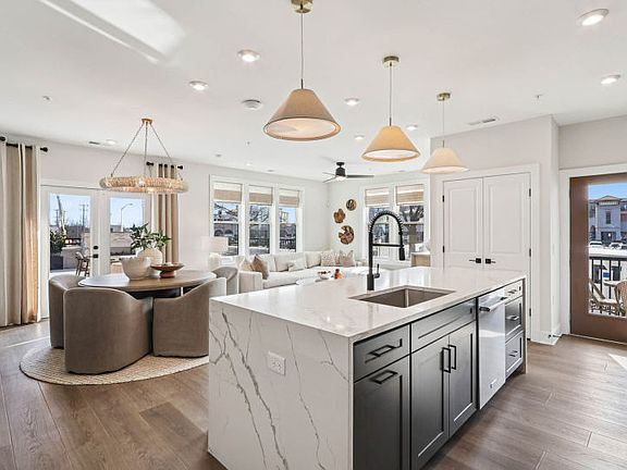 Gourmet Kitchen Opens to the Cafe and Gathering Room