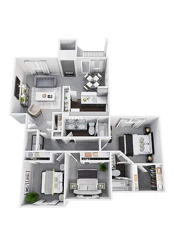 Floor plan THREE BEDROOM