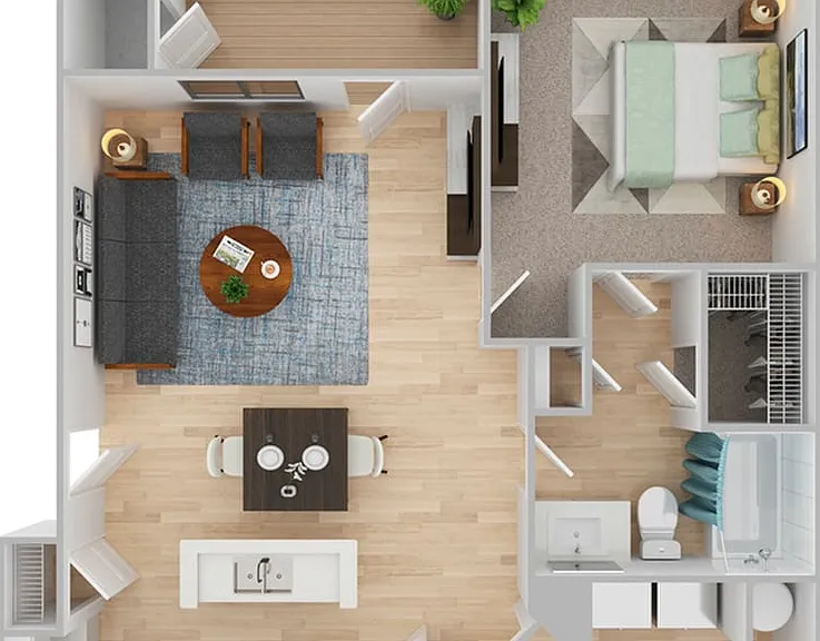 1 Bedroom | 1 Bath | 786 SF | Renovated 1 Bedroom | 1 Bath | 786 SF | Renovated