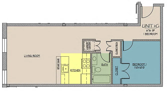 Floor plan 1H