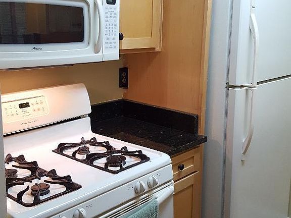 Gas cooking. Solid maple cabinetry