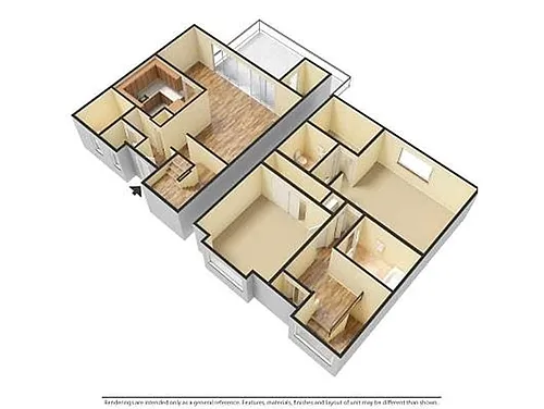 Floor plan 2 Bed 2.5 Bath