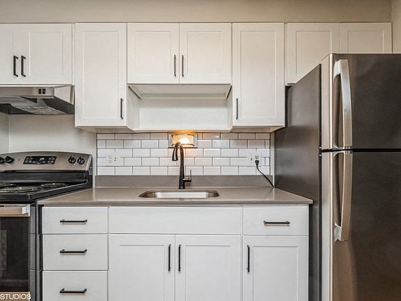Renovated kitchen with stainless steel appliances
