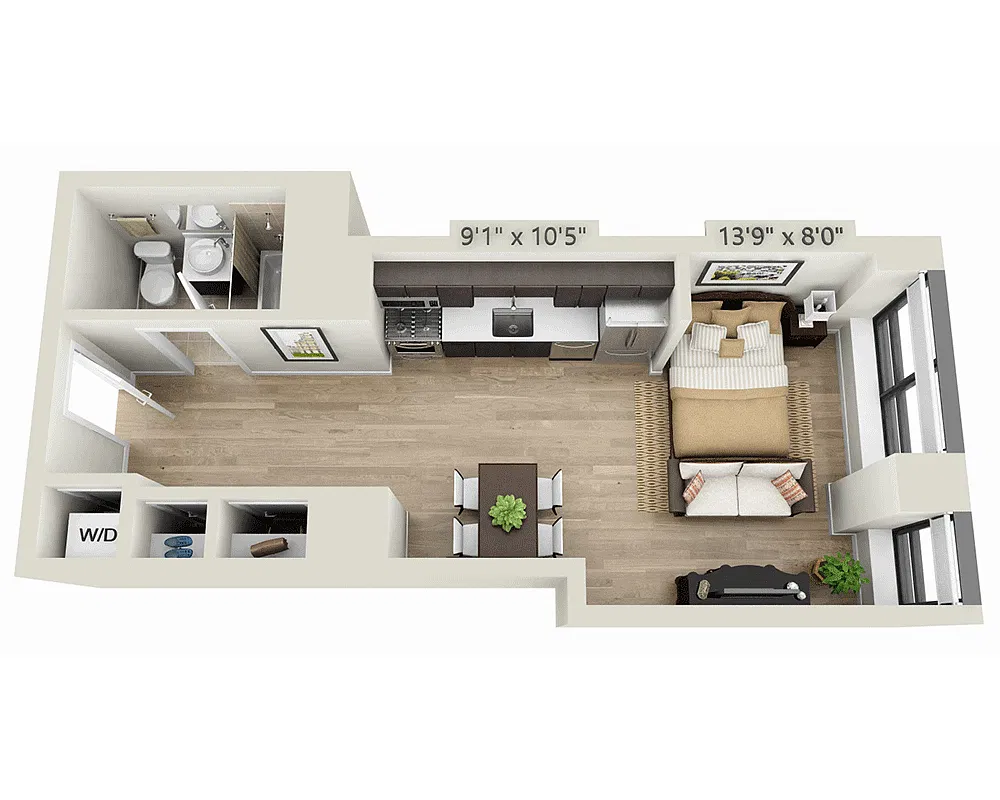Floor plan Studio E1C