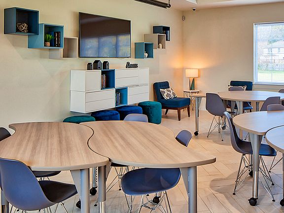 TV viewing area in Clubhouse