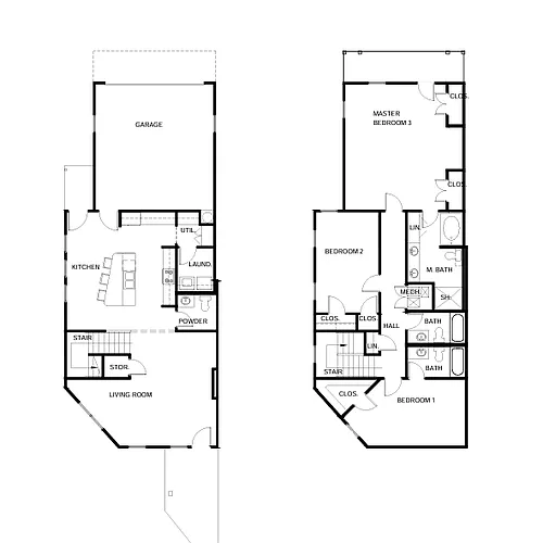 Floor plan A1 - New Construction Townhome
