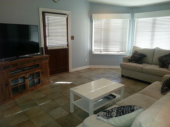 Family room that accesses the backyard