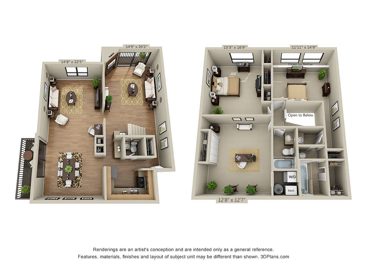 Floor plan 3 Bed 2.5 Bath