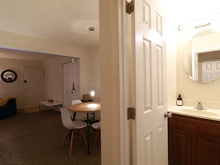Small shared bathroom.