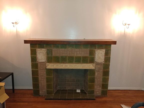 Restored 1920s fireplace.