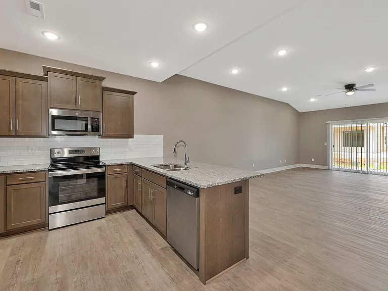 open concept floorplan. Large living room
